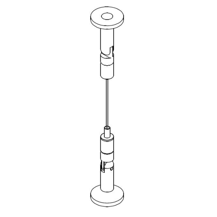 Picture of 10' Gold Ceiling-Floor Cable Anchor Set